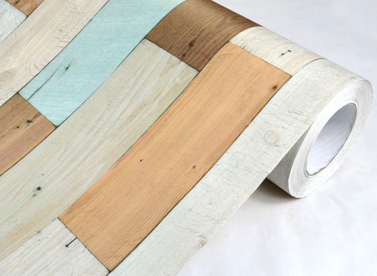 New Solid Wood Effecting Wallpaper Waterproof Film Self Adhesive