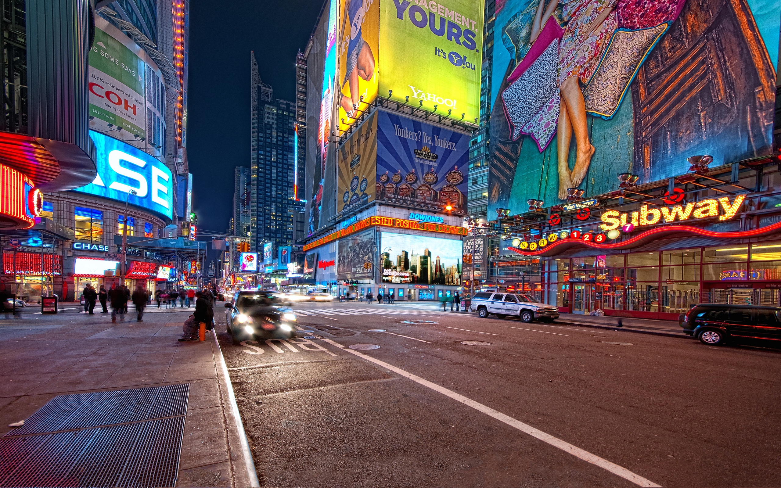new york night street Wallpaper HD City 4K Wallpapers Images