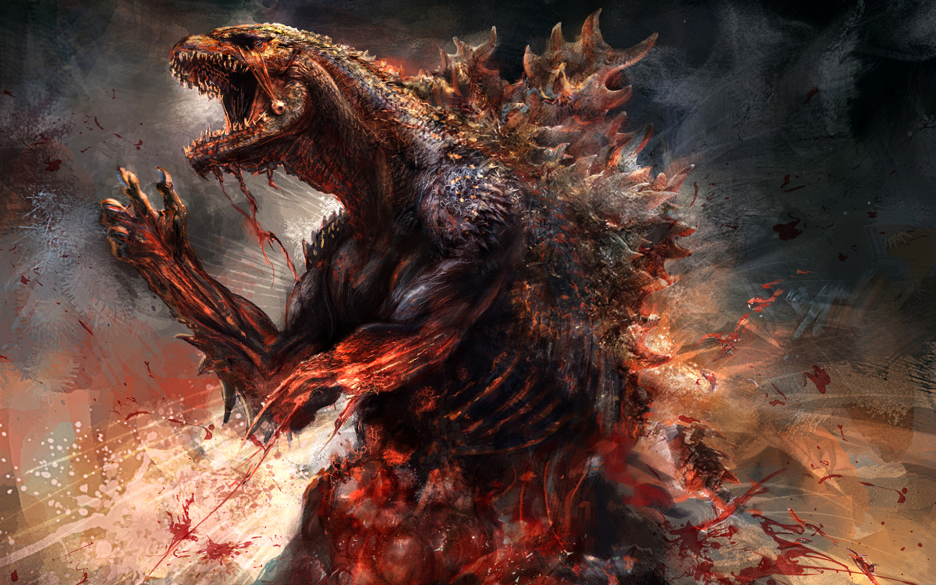 Godzilla 2014 Concept Artwork HD Wallpaper 1920x1200