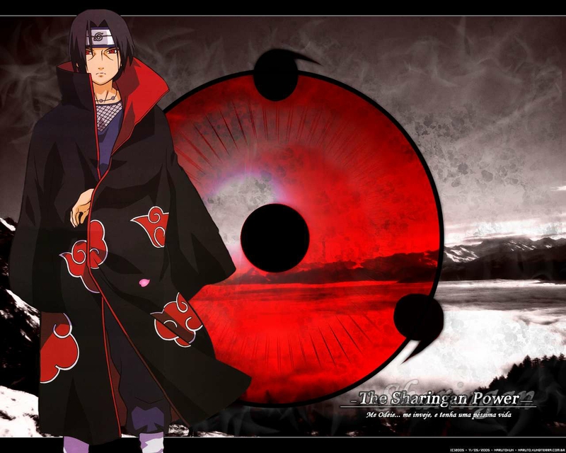Akatsuki Uchiha Itachi Sharingan Anime Naruto HD Desktop Wallpaper