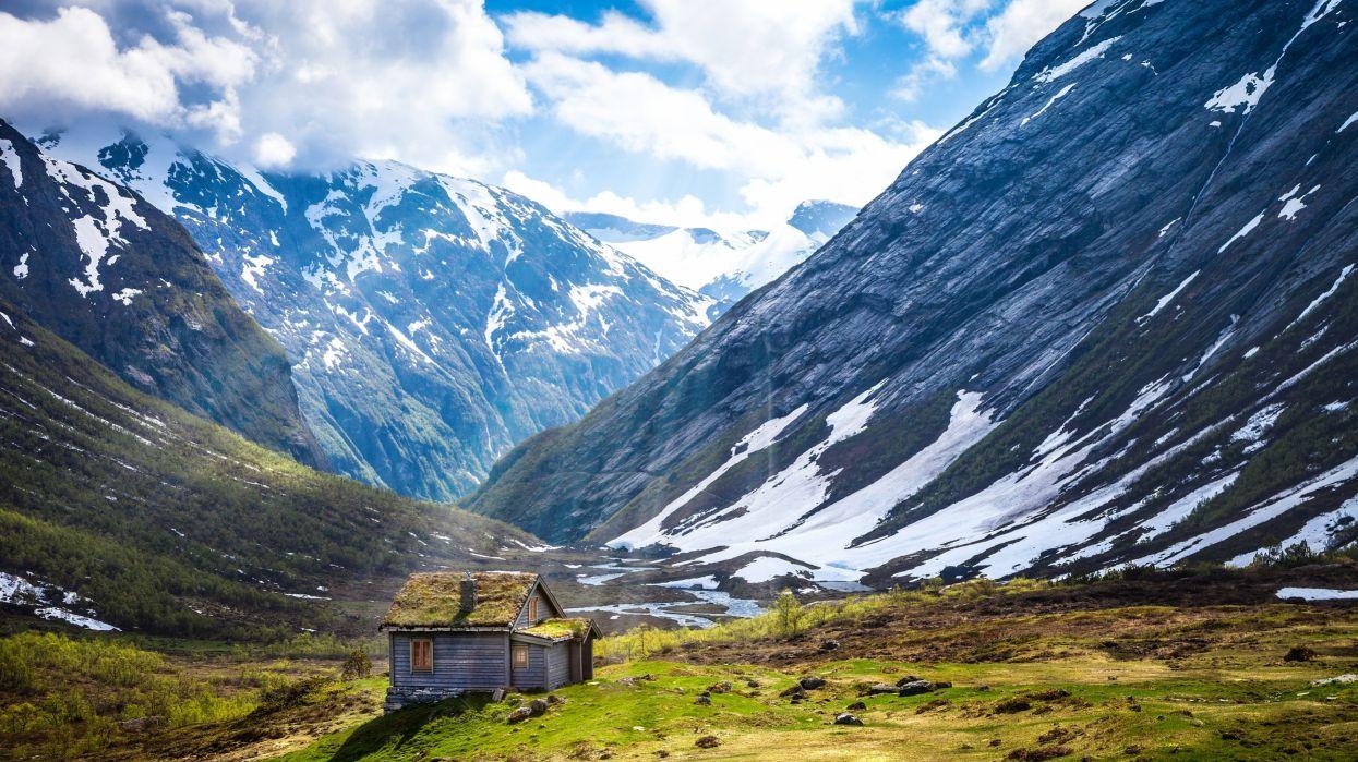 Norway Mountains Landscape 4K Ultra HD Desktop Wallpaper wallpaper