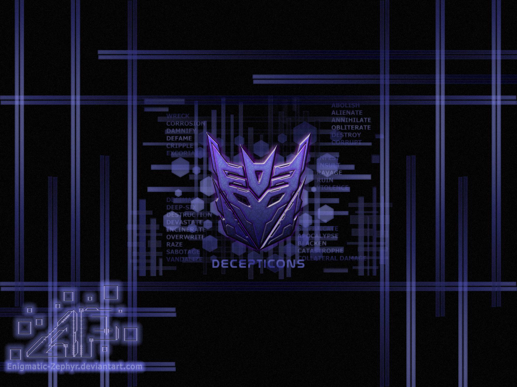 Decepticon Logo Wallpaper Decepticons Logo on Purple