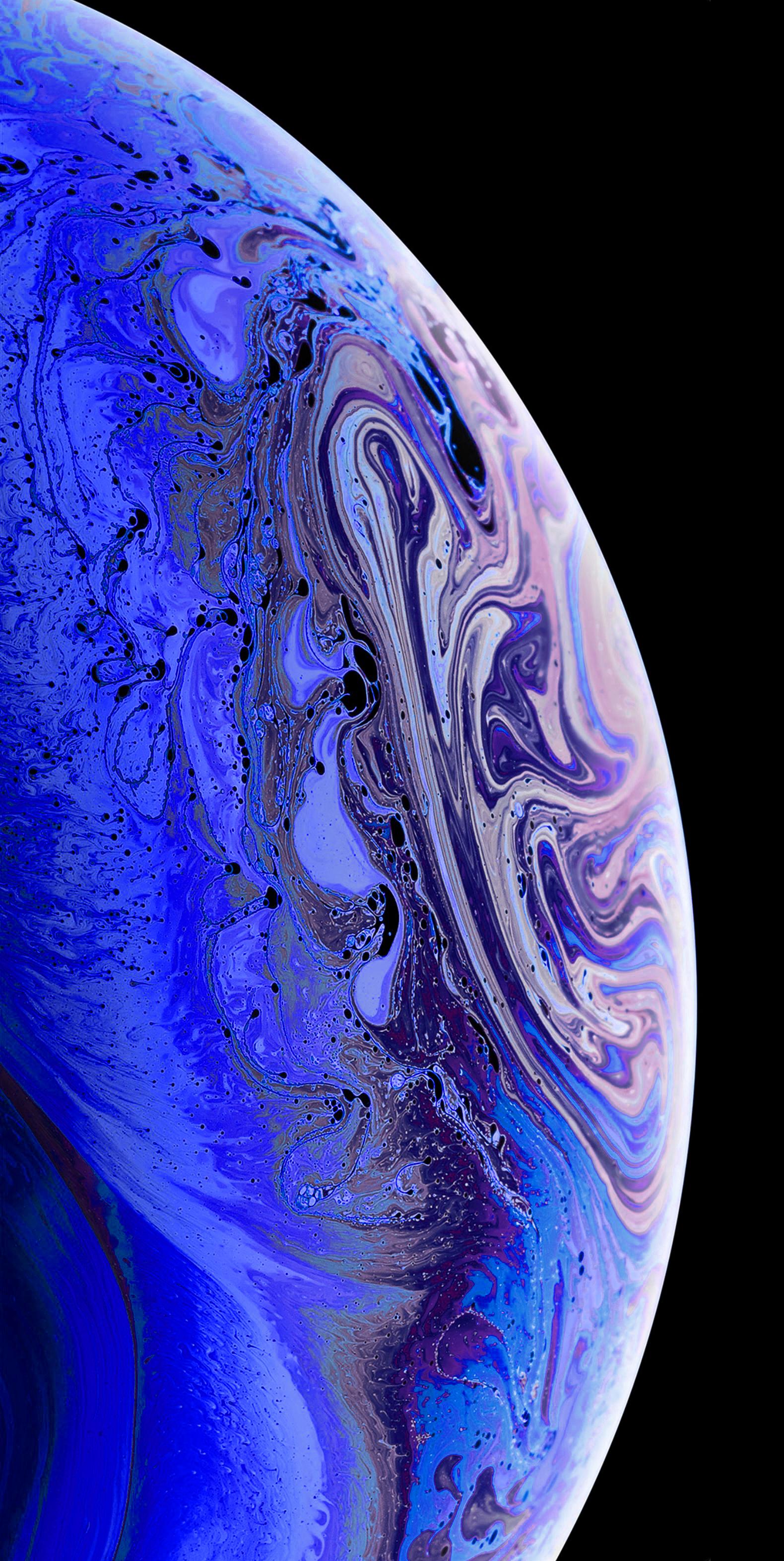 Dark Blue Re Colored iOS 12 Wallpaper [1580x3144] Amoledbackgrounds 1580x3144