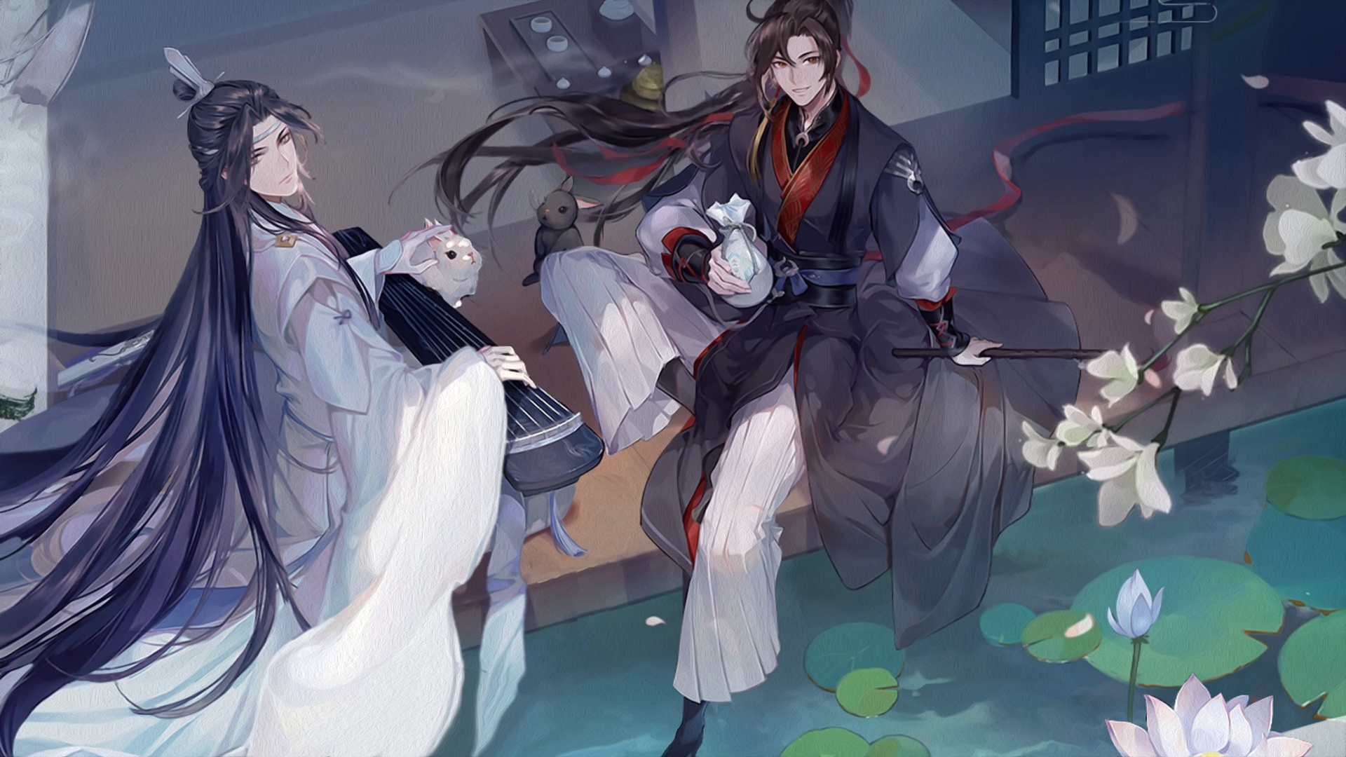 Wei Wuxian Ying Lan Zhan And Wangji Hd Wallpaper