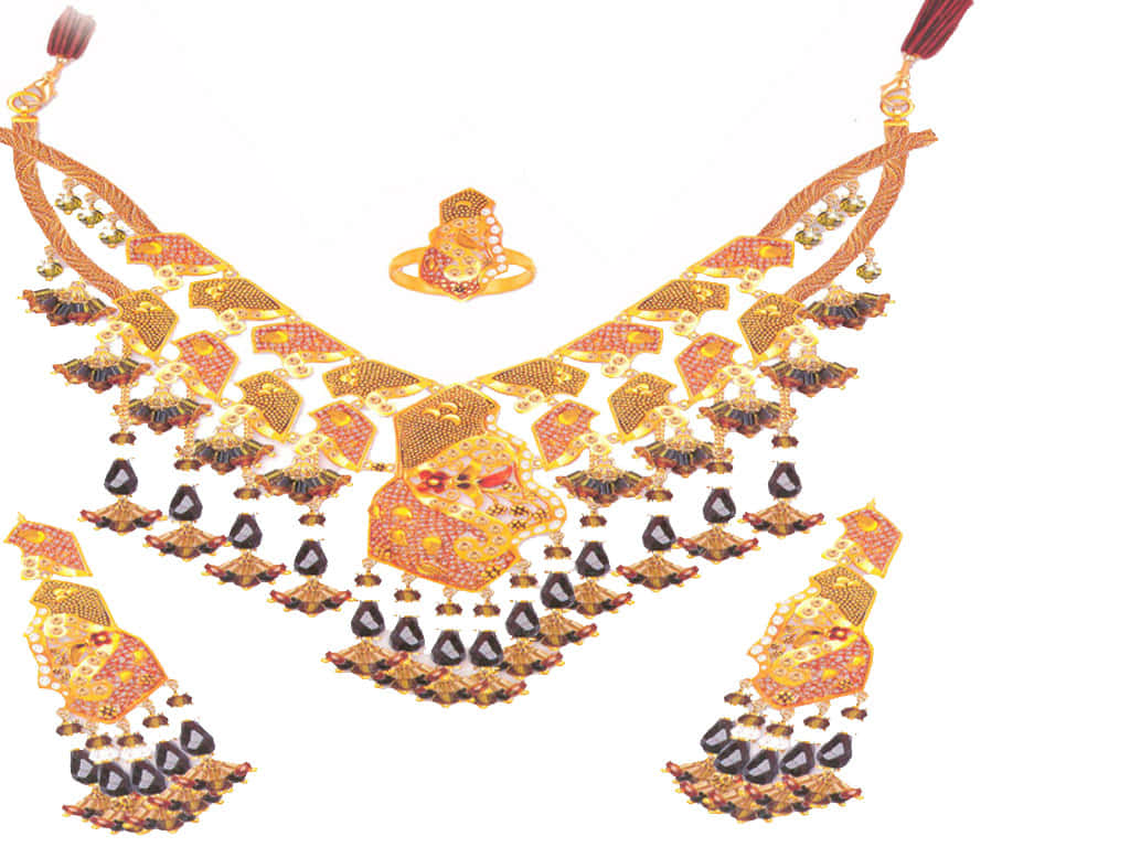 Stunning Jewelry Design Featuring Opulent Gems Wallpaper