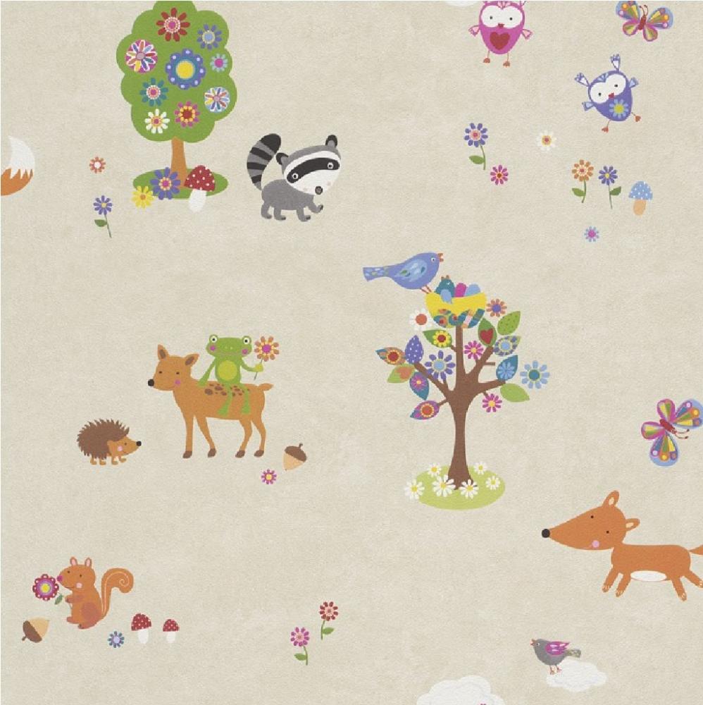 Rasch Bambino Woodland Animals Childrens Kids Nursery Wallpaper Roll