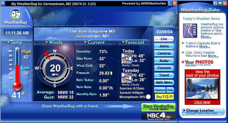 World Of Softwares Click Ware S Weatherbug