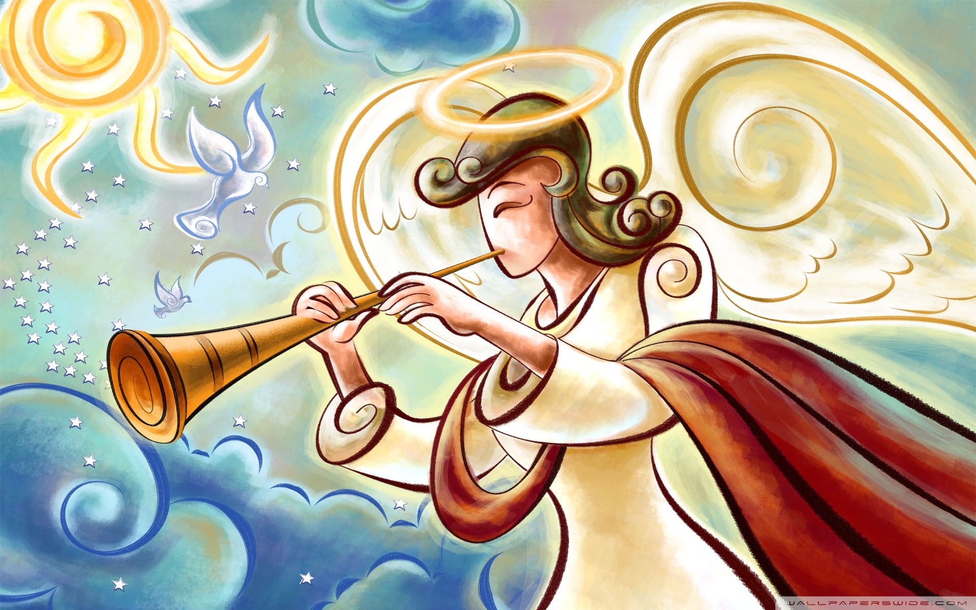 Christmas Angels Wallpaper For Desktop