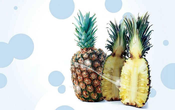Design Of Fruits And Vegetables Pineapple Graphics Wallpaper