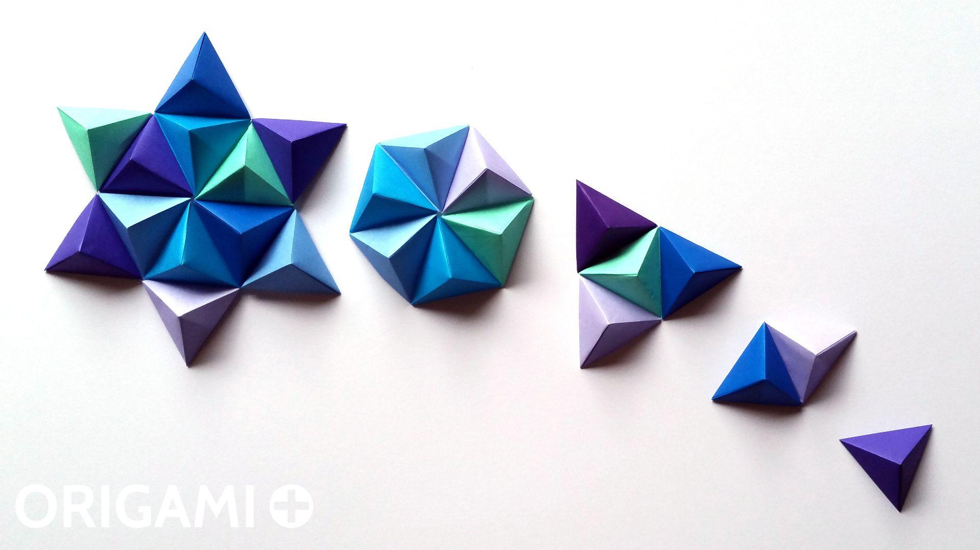 Origami Pyramid Pixels For 3d Paper Wall Art