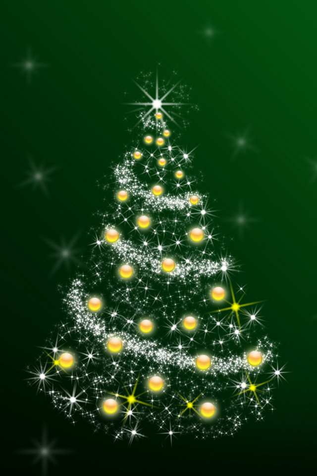Christmas Tree HD Abstract Wallpaper For iPhone