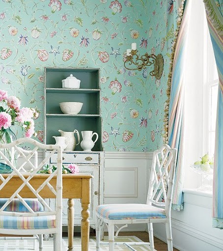 Wallpaper Design Interior Green Fresh Stylish Calm Serene Look