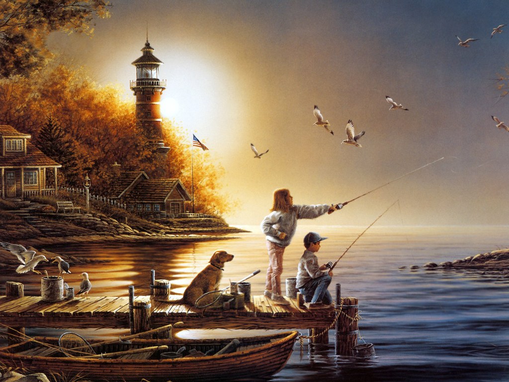 Terry Redlin Outdoor Themes Art Painting