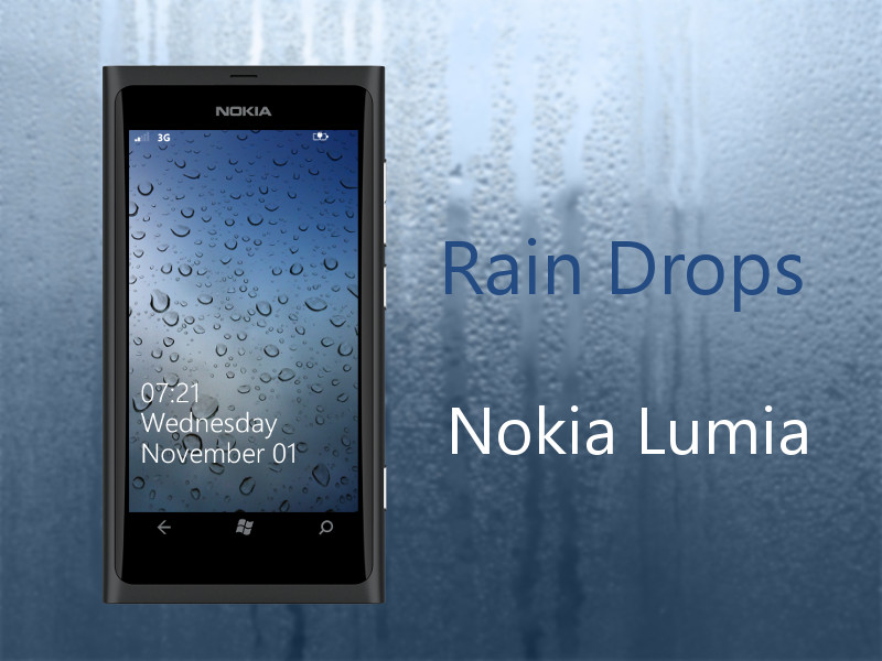 Rain Drops Wp7 Nokia Lumia Wallpaper By Biggzyn80