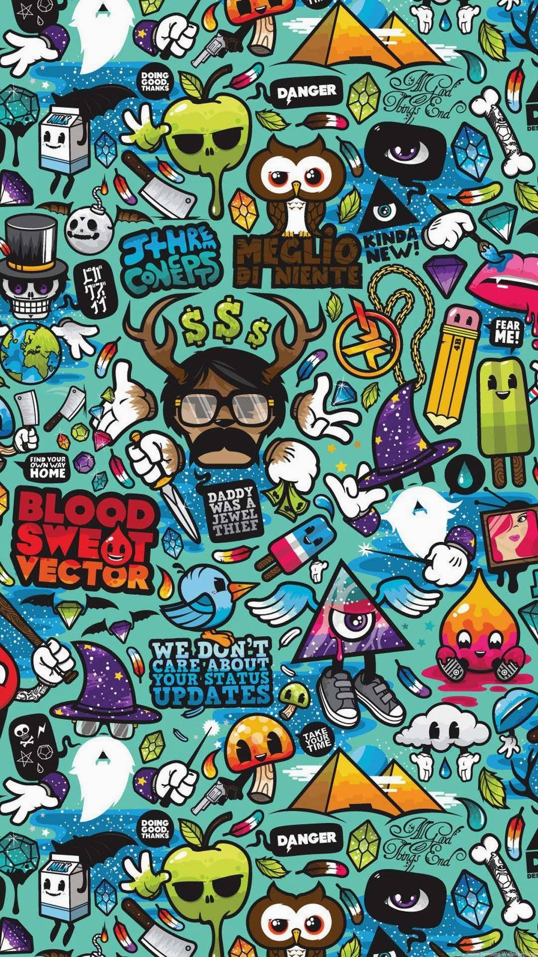 iPhone X Cartoon Wallpaper