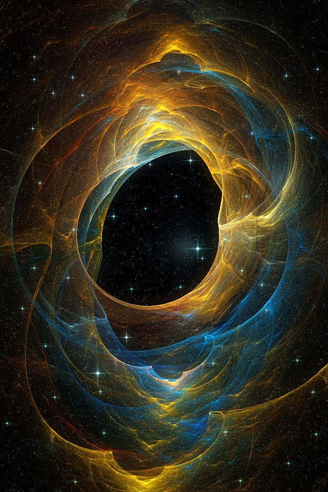 Blue And Gold Nebula iPhone Wallpaper By Elipsis01