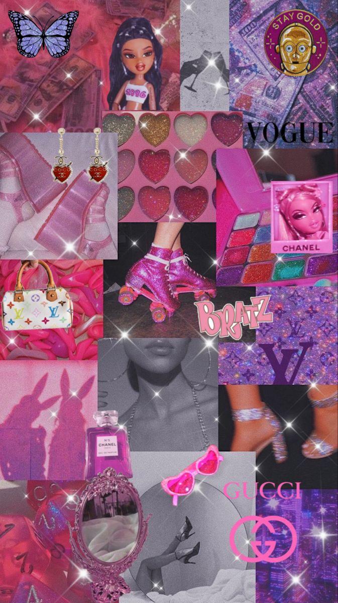 Pink Y2k Designer Aesthetic Wallpaper iPhone Girly