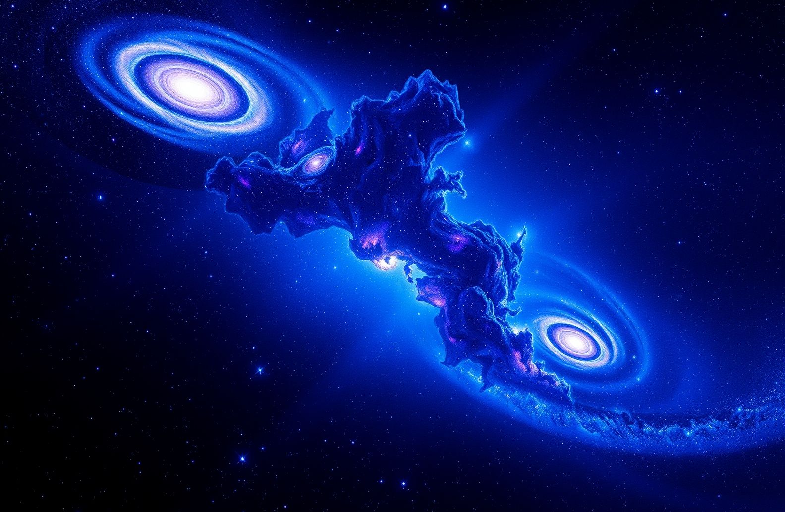 Blue Space Wallpaper