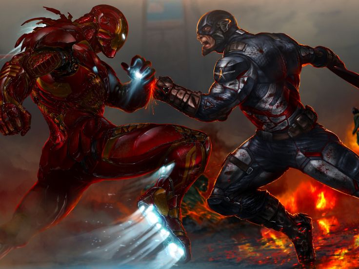 Captain America Civil War Marvel Superhero Action Fighting 1cacw