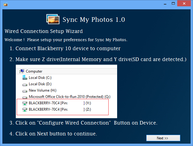 Sync My Photos For Blackberry By Runisoft Ltd