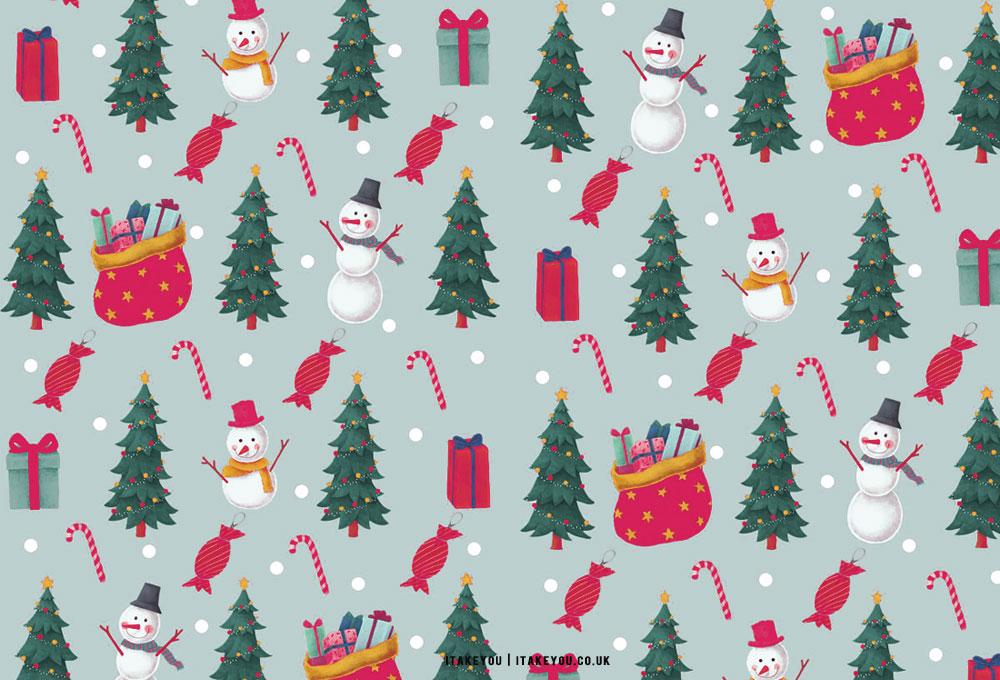 Preppy Christmas Wallpaper Ideas Pink Santa S Sack