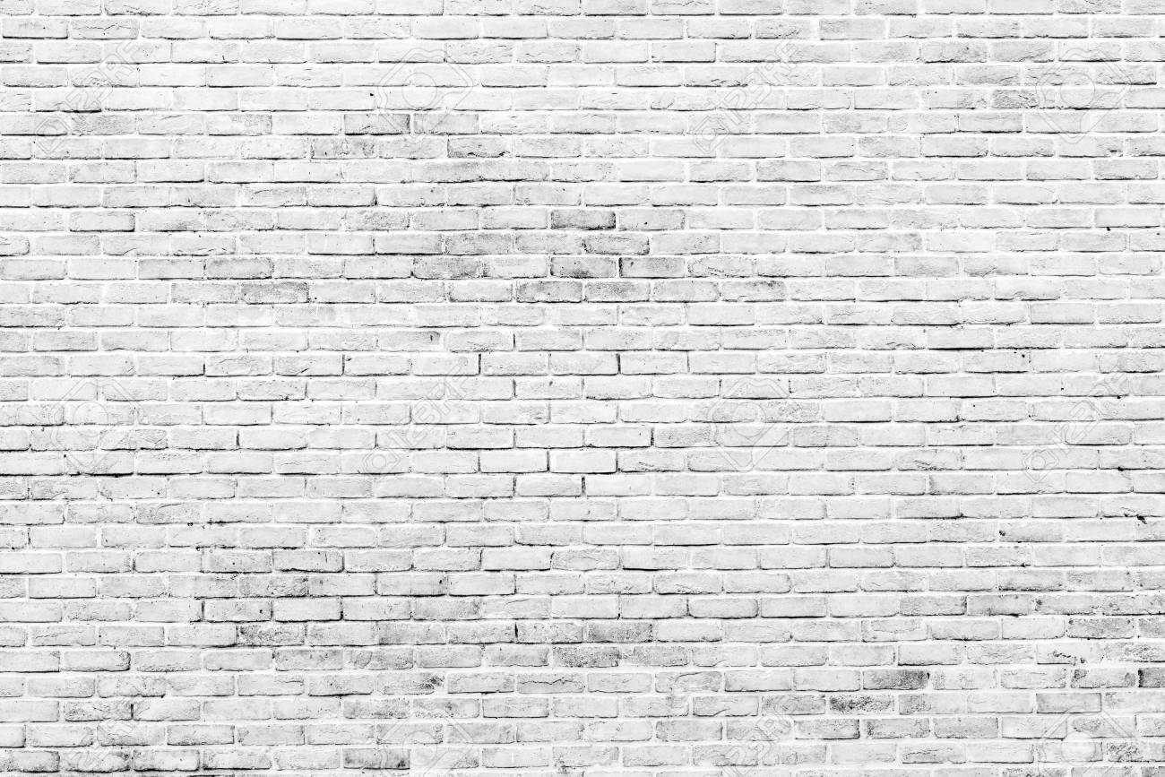 White And Grey Brick Wall Texture Background With Space For Text
