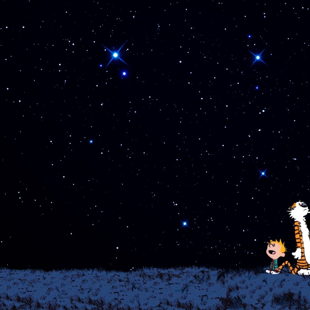 Stars Calvin And Hobbes Wallpaper