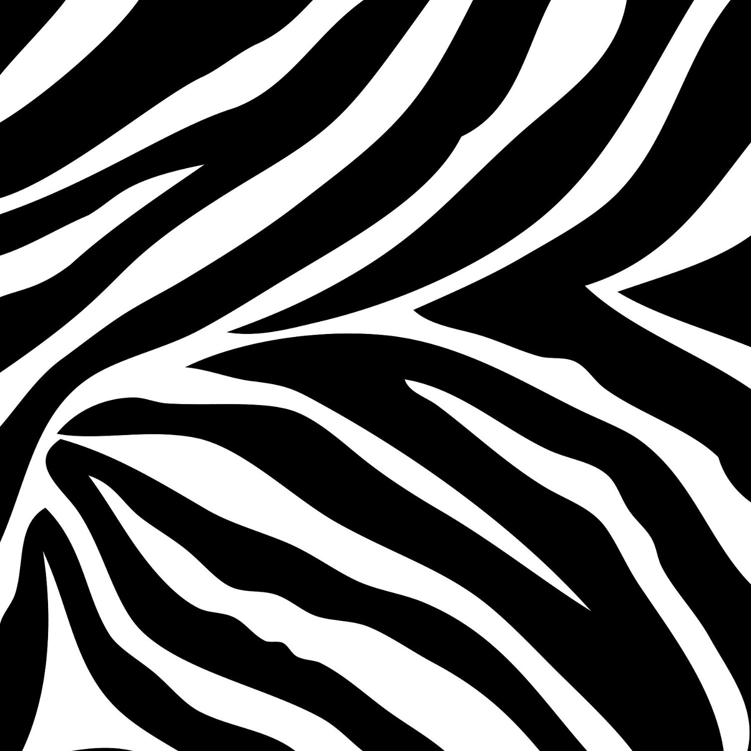And White Zebra Print Wall Border Wallpaper