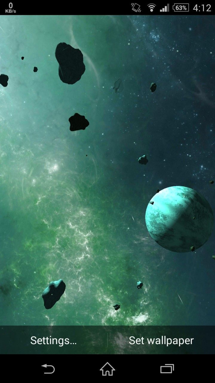 Asteroids 3D Live Wallpaper for Android   Download App Free