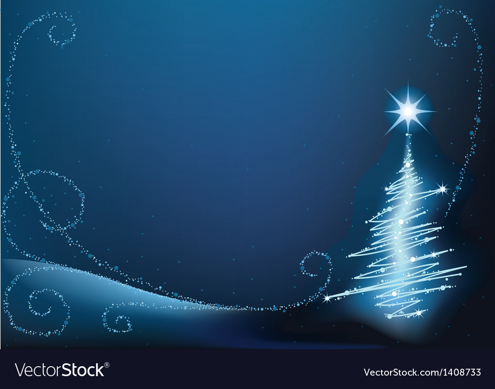 Blue Abstract Christmas Tree Royalty Vector Image