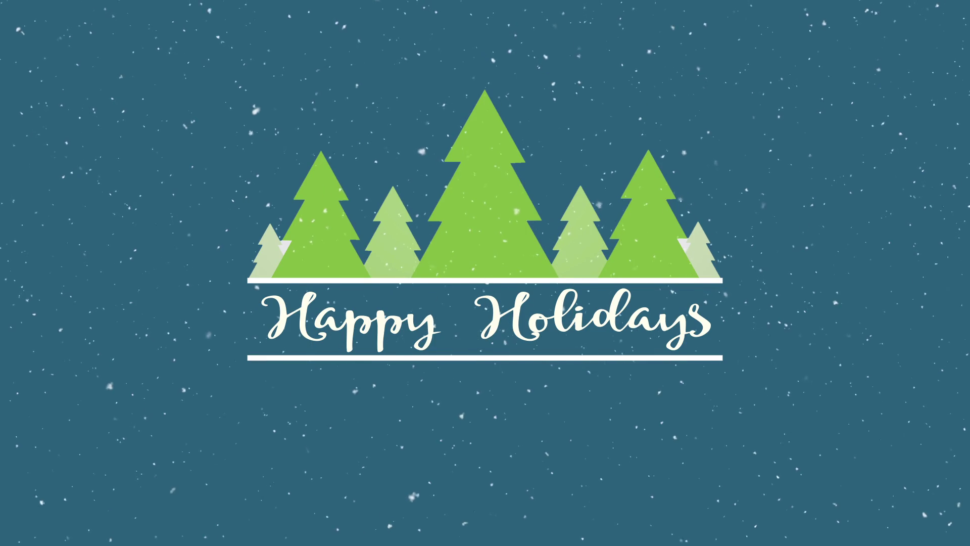 Evergreen Happy Holidays Motion Background