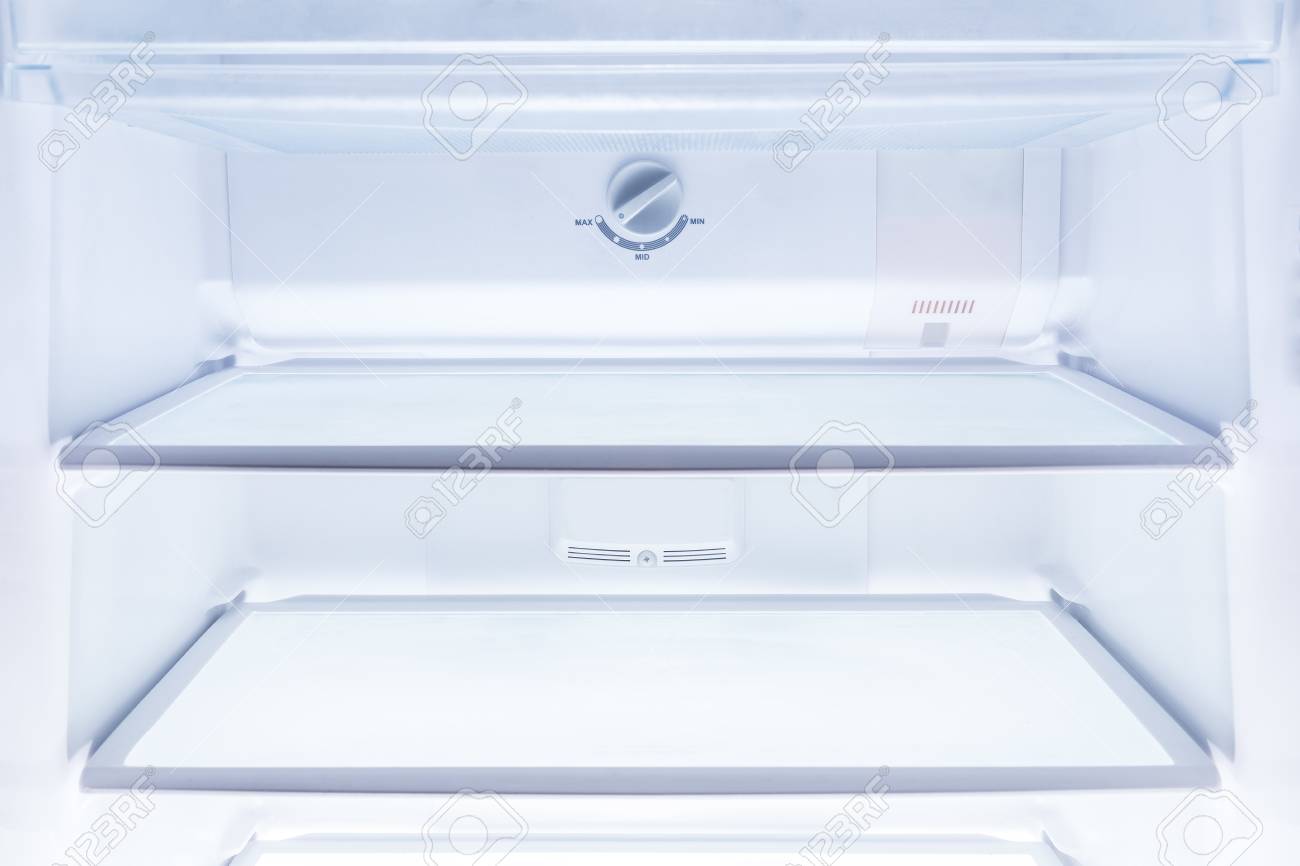 Inside Of Clean And Empty Refrigerator With Shelves Good