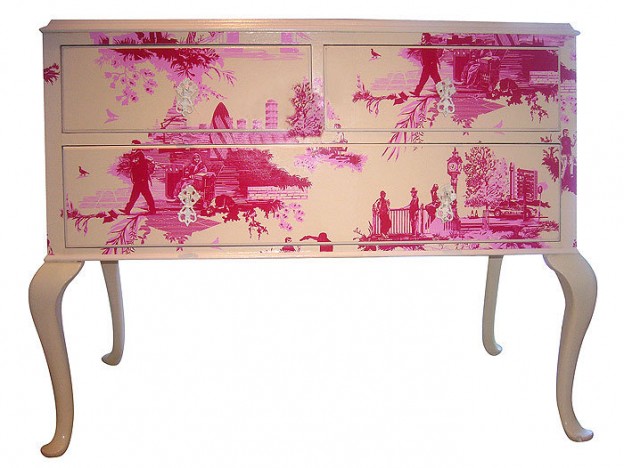 Incredible Wallpaper Covered Furniture Posted Here For Inspiration