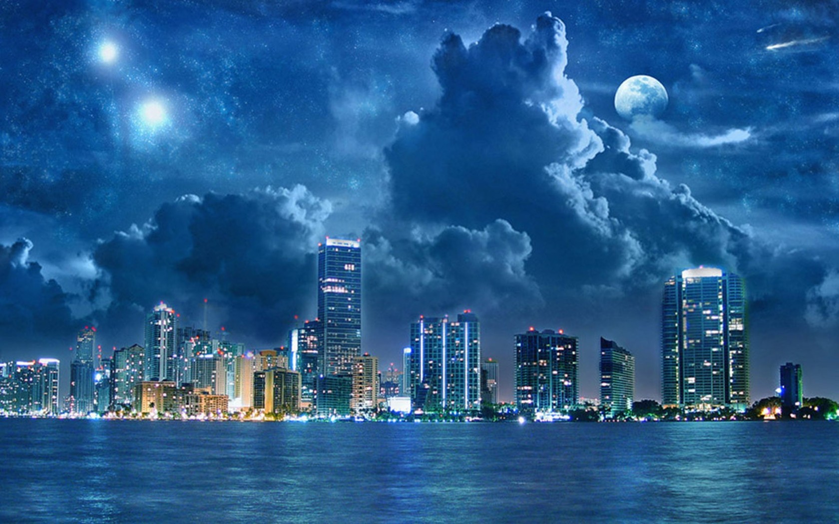 Cloudy Sky Over The City Wallpaper