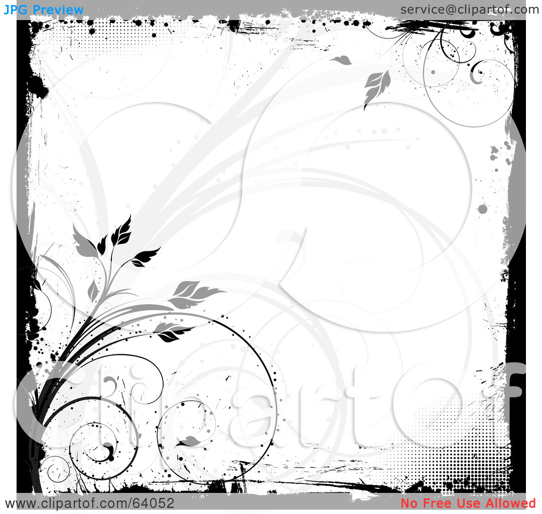 Free download Black Border Around A White Background With Black Vines