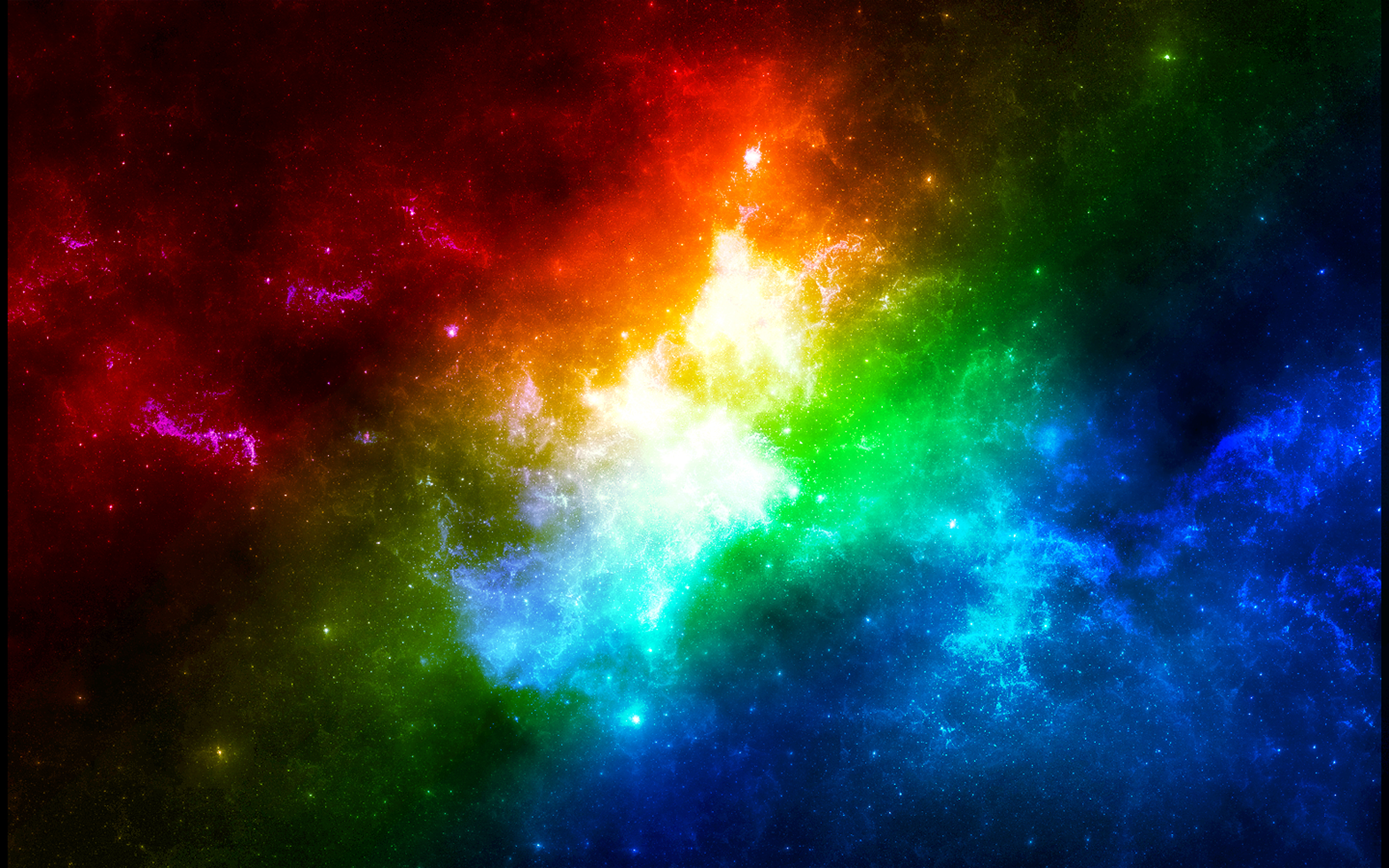 Vivid Colors In Space Wide HD Wallpaper Res