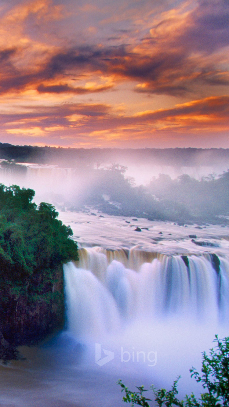 Waterfall Bing Theme iPhone Wallpaper HD