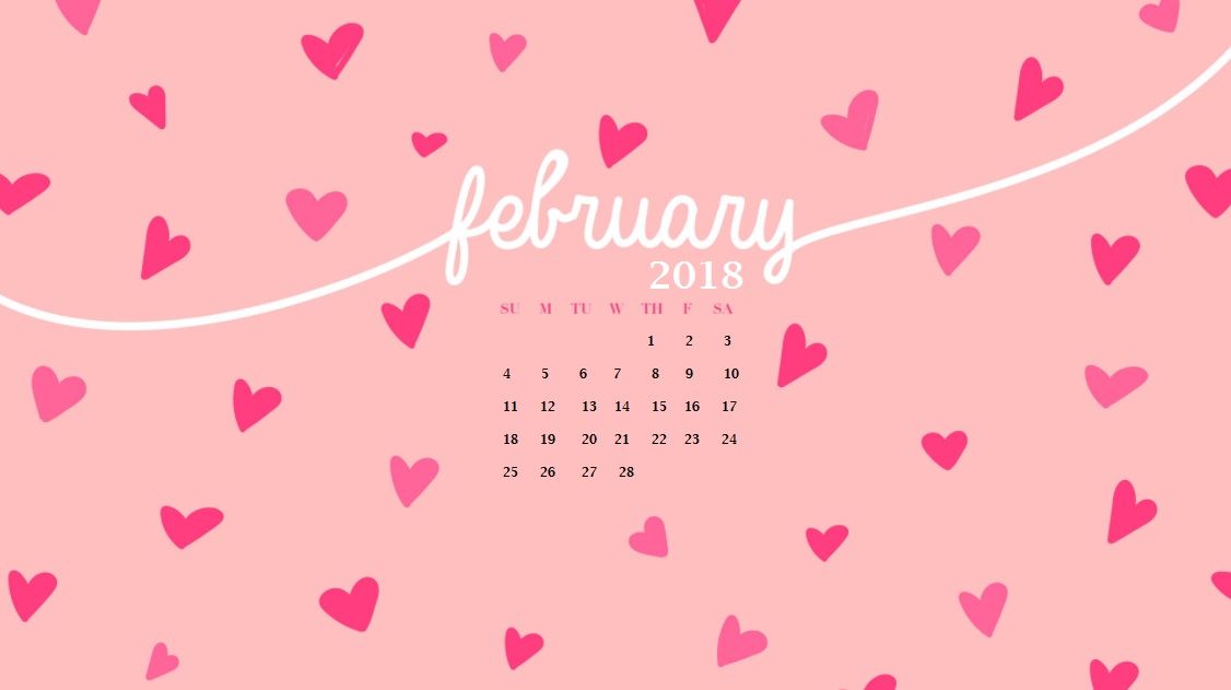 Free Download February Cute HD Calendar MaxCalendars Calendar 1126x631 