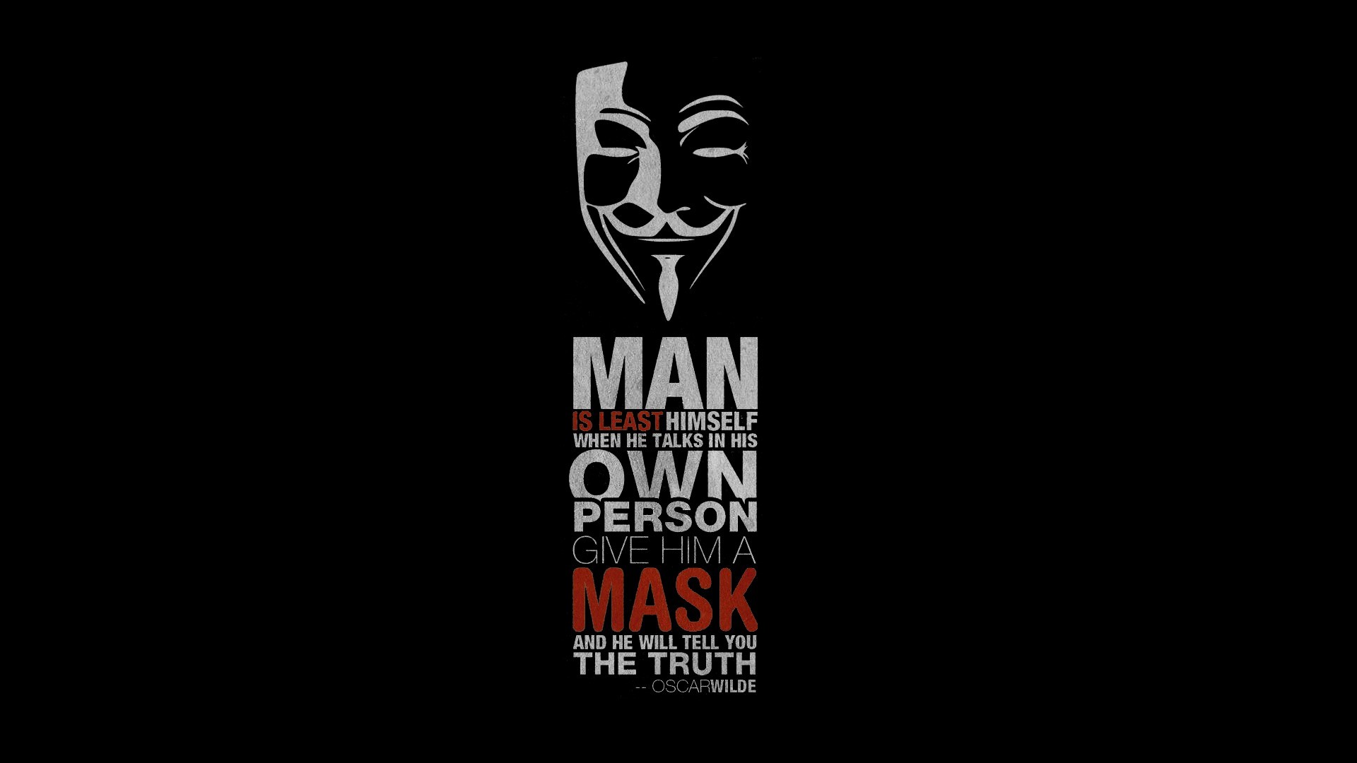 Quote Oscar Wilde V For Vendetta Wallpaper HD Desktop