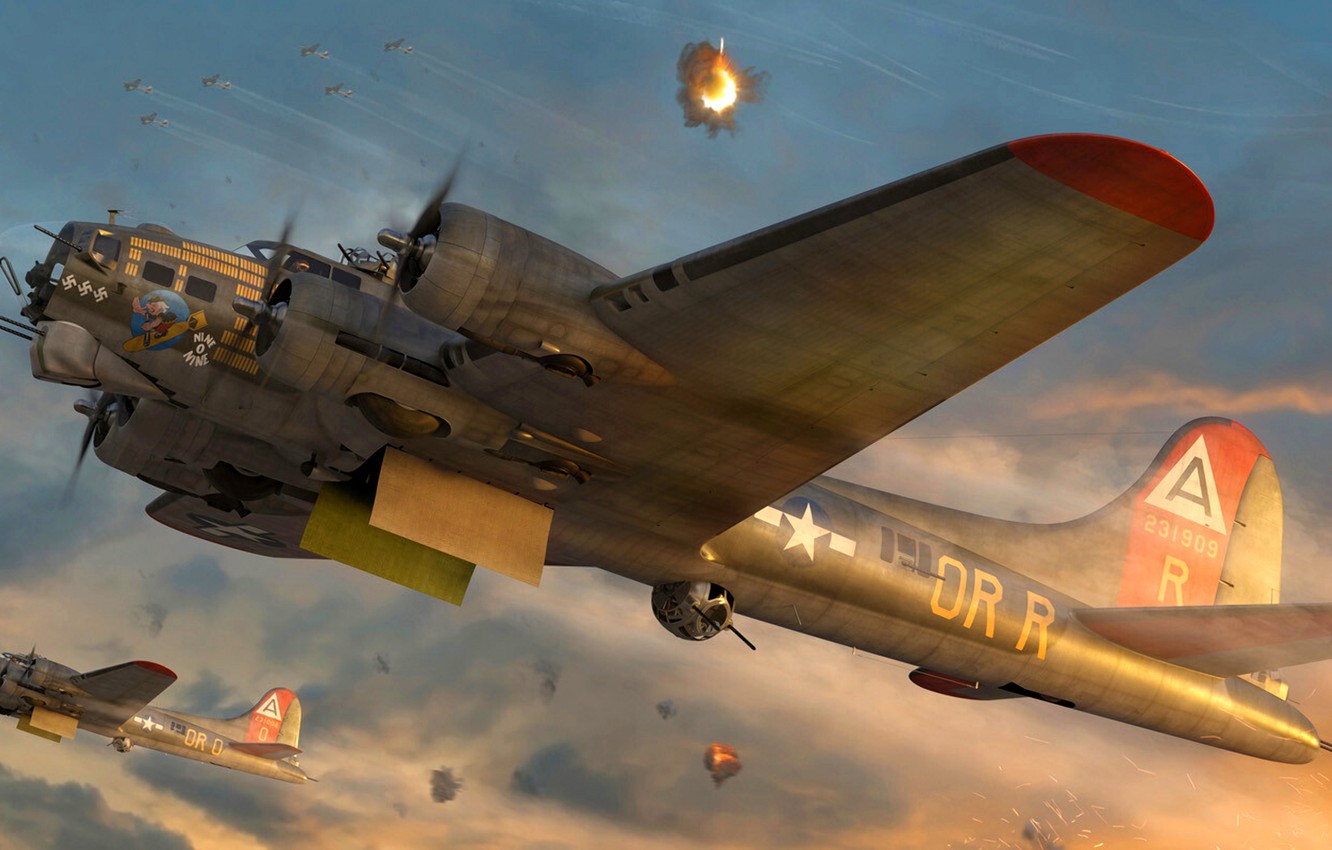 Wallpaper Usaf B 17g Flying Fortress Heavy Bomber Bat