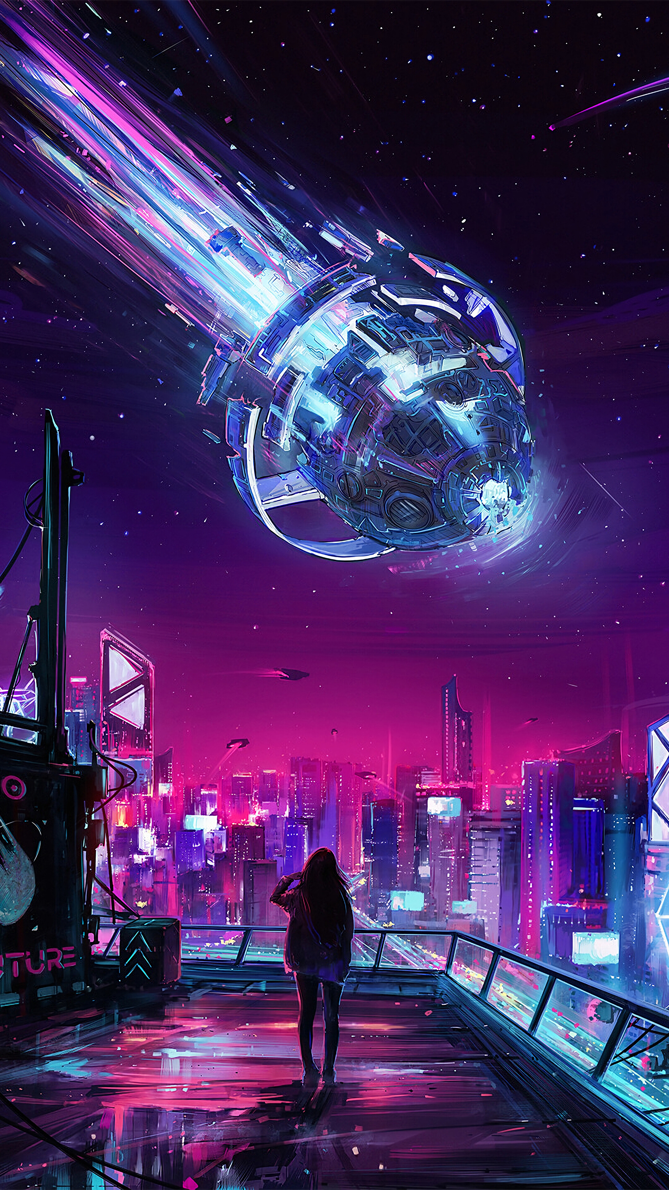 Cyberpunk City Sci Fi Digital Art 4k Wallpaper