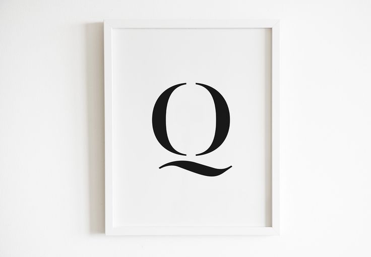 Letter Q Wall Art Printable Digital Able Wallpaper