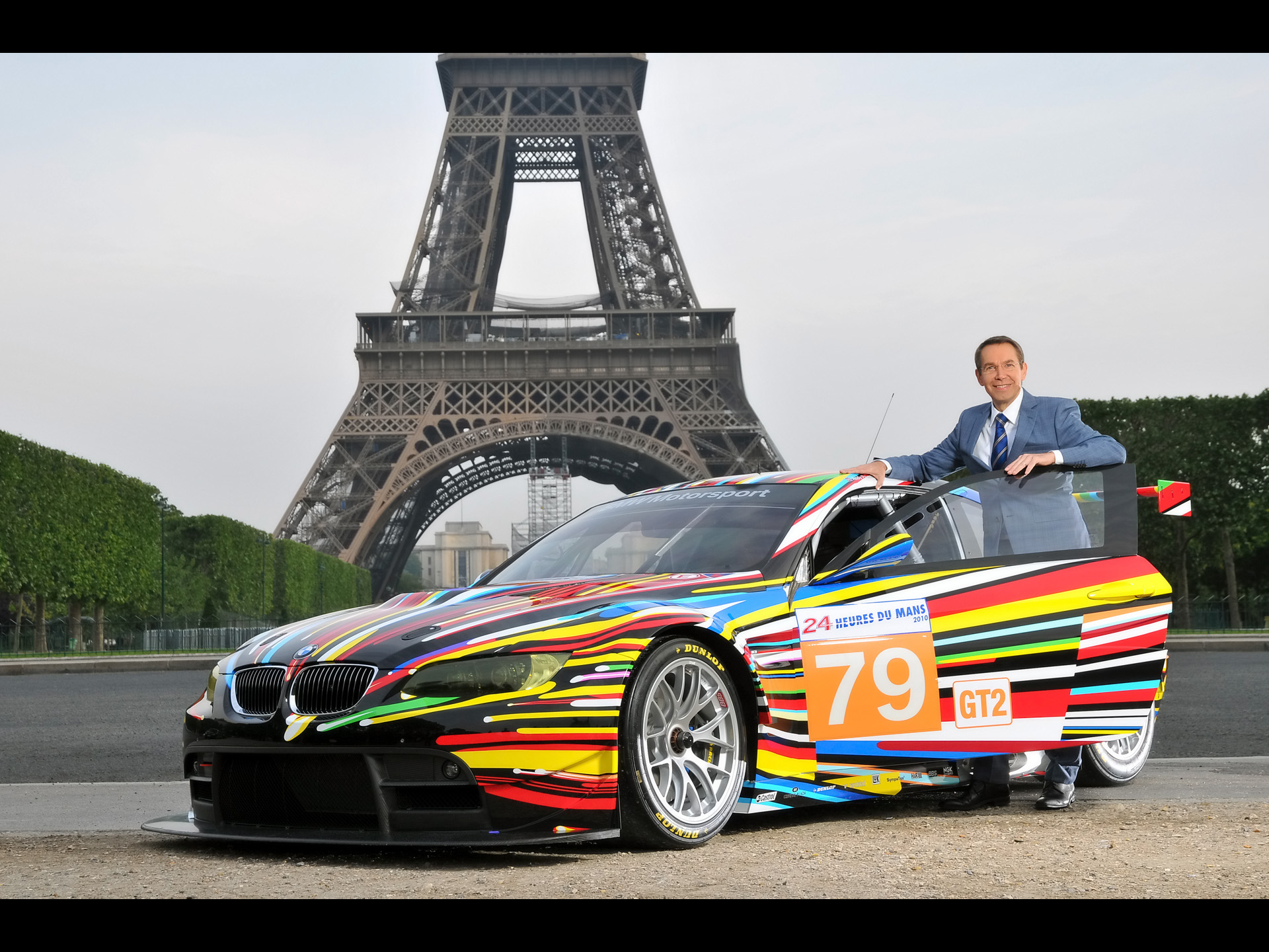 Bmw M3 Gt2 Art Car By Jeff Koons At Tour Eiffel In