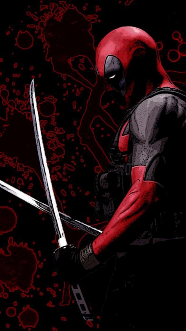 Deadpool Sword iPhone Wallpaper