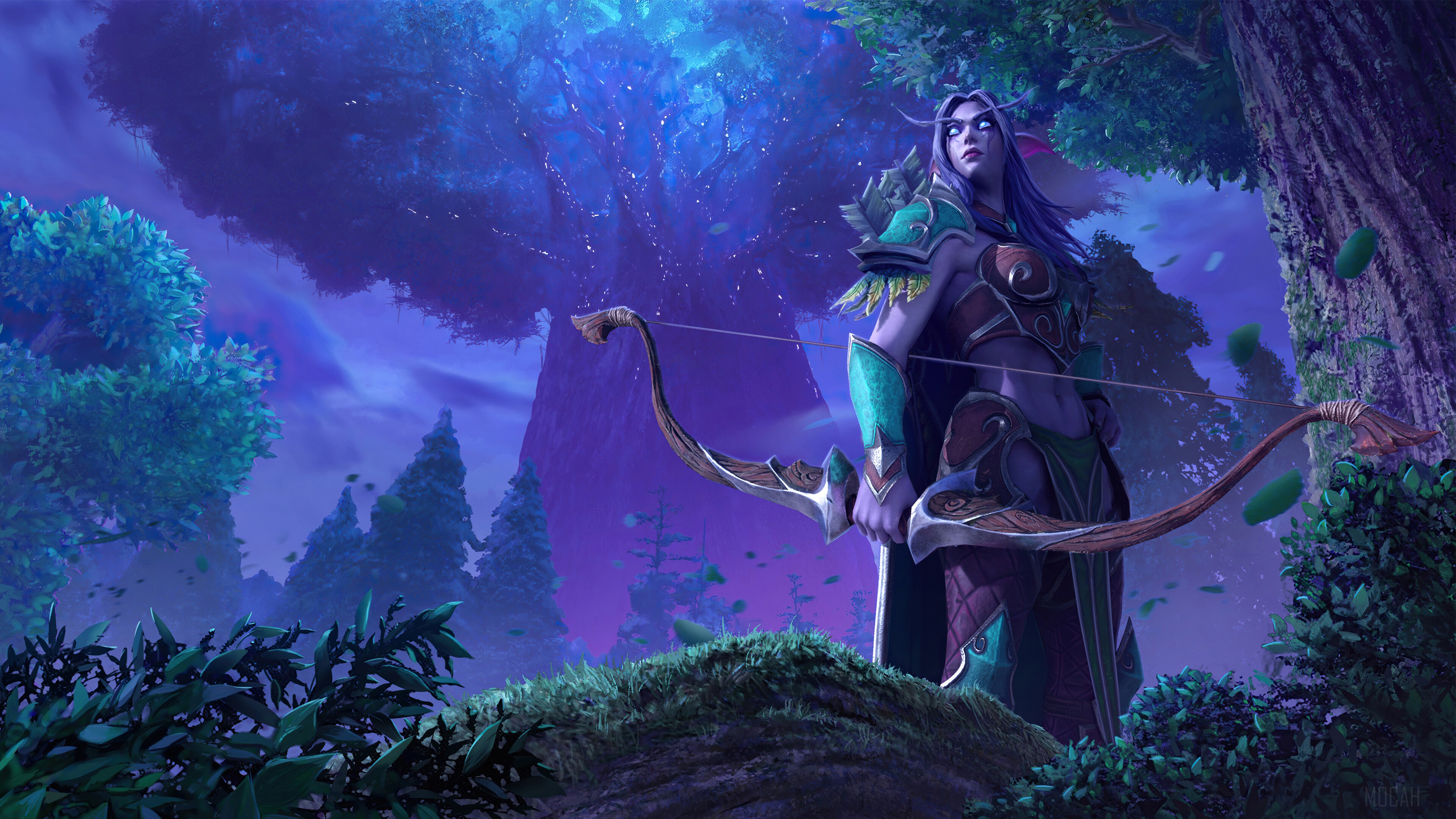 Night Elf Fantasy World Of Warcraft Wow Video Game 4k