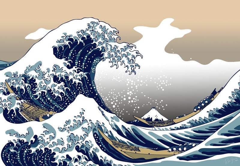 Artist The Great Wave Off Kanagawa By Katsushika Hokusai Painting