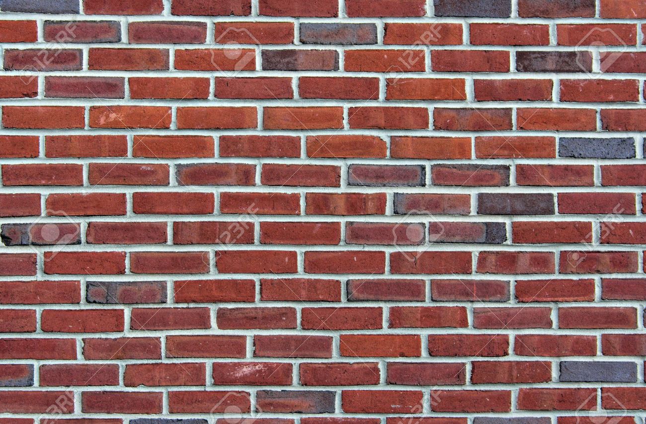 A Red Brick Background Showing Detail And Texture Stock Photo