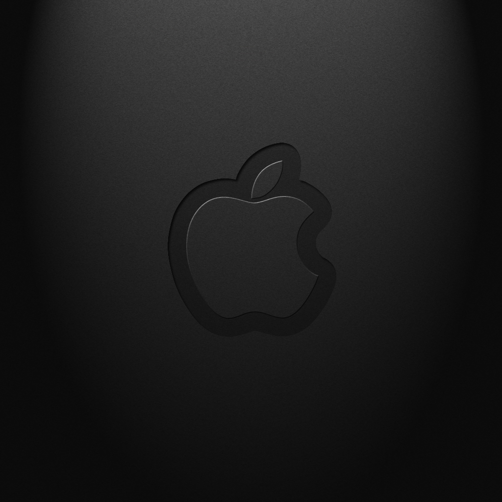 Black Apple Logo iPad Wallpaper Retina HD