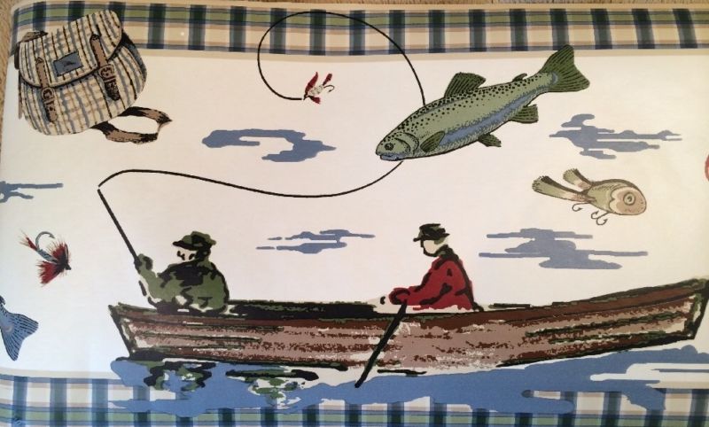 Fishing Wallpaper Border Gone Fishin X Lures Excell Home