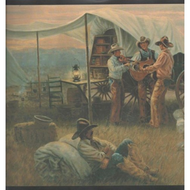 Their Frontier Camp Wallpaper Border Ws5930b All Walls